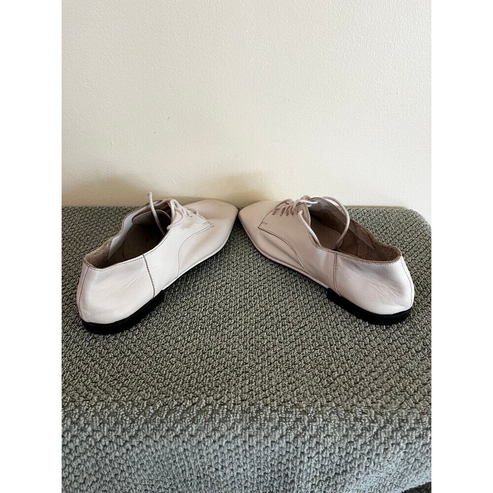 Zara Men's White Leather Casual  Shoes Size 8 (Zara 39 Equivalent 10" Foot) - Picture 3 of 6